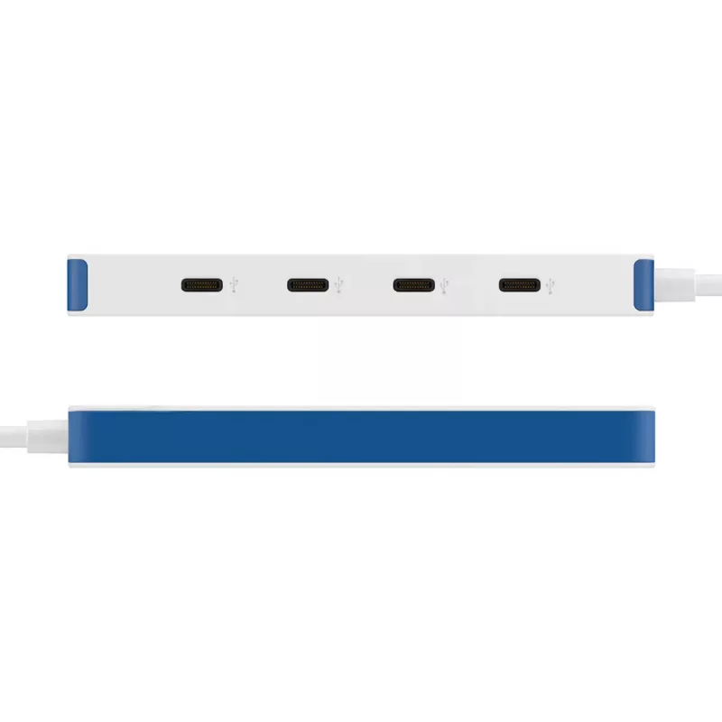 Hyper HyperDrive Flex 4 prievadų USB-C šakotuvas, balta/mėlyna | HD5201BUGL