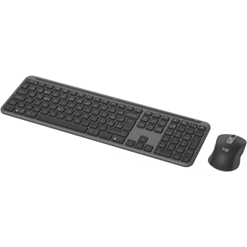 Logitech Signature Slim Combo MK950 verslui - Klaviatūros ir pelės rinkinys - 100% - pilno dydžio - belaidis - Bluetooth 5.1 LE - QWERTZ - Šveicariškas - Grafitas (920-012503)