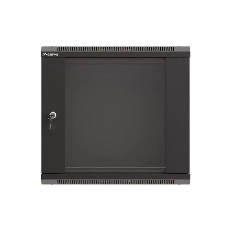 Prie sienos montuojamas stovas LANBERG WF03-5309-10B, 9U, 500×350×540 mm, maks. apkrova 60 kg, juodas