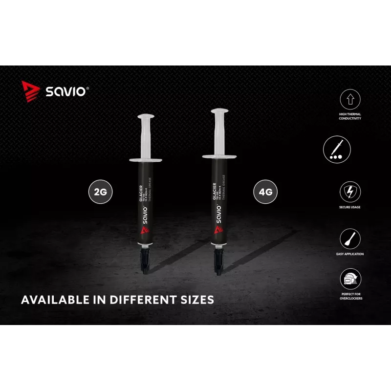Termo pasta SAVIO TG-03 13,5 W/m·K, 2 g — terminio sąsajos junginys