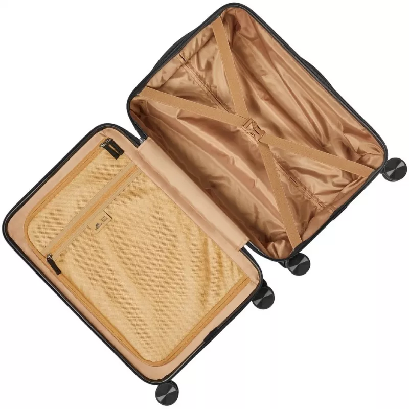Salono lagaminas Rivacase Clark ECO 8181 — kompaktiškas rankinis bagažas, juodas