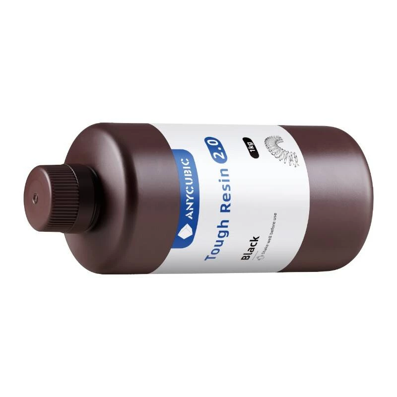 Fotopolimerinė derva AnyCubic Tough Resin 2.0 juoda 1 kg SRX2BK-101A