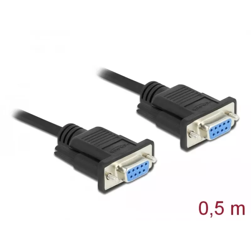 Nuoseklusis kabelis DeLOCK 86614 Juodas 0,5 m RS-232