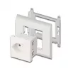 Įžemintas maitinimo lizdas DELOCK Easy 45 T13 Šveicarijai 45×45 mm, 250 V / 10 A, baltas