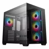 PC korpusas DeepCool CG530 4F Midi Tower Juoda — grūdintas stiklas, ATX/ITX/Micro ATX, 3x120mm ventiliatoriai, USB-C