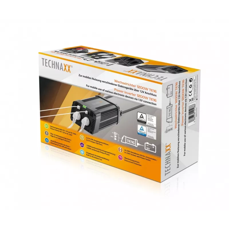 Technaxx TE16 galios keitiklis 1200W