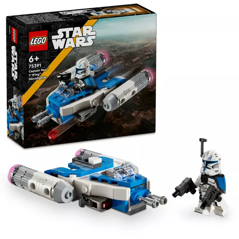 LEGO Star Wars kapitono Rekso Y-Wing mikrokovotojas – kolekcinis žaislas iš „Kloneų karų“ su minifigūrėle, skirtas 6+ metų berniukams
