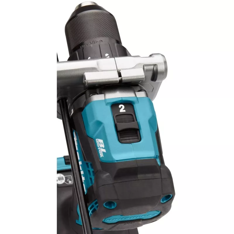 Makita HP001GD201 - Belaidis smūginis grąžtas/suktuvas - 2 greičių - Rakto griebtuvas 13 mm - 140 N·m - 2 baterijos, įkroviklis komplekte - 40 V (HP001GD201)