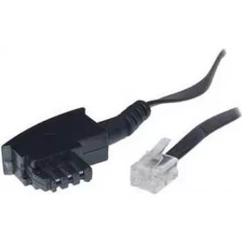 S/CONN 3 m TAE F - RJ11 juodas permatomas kabelis