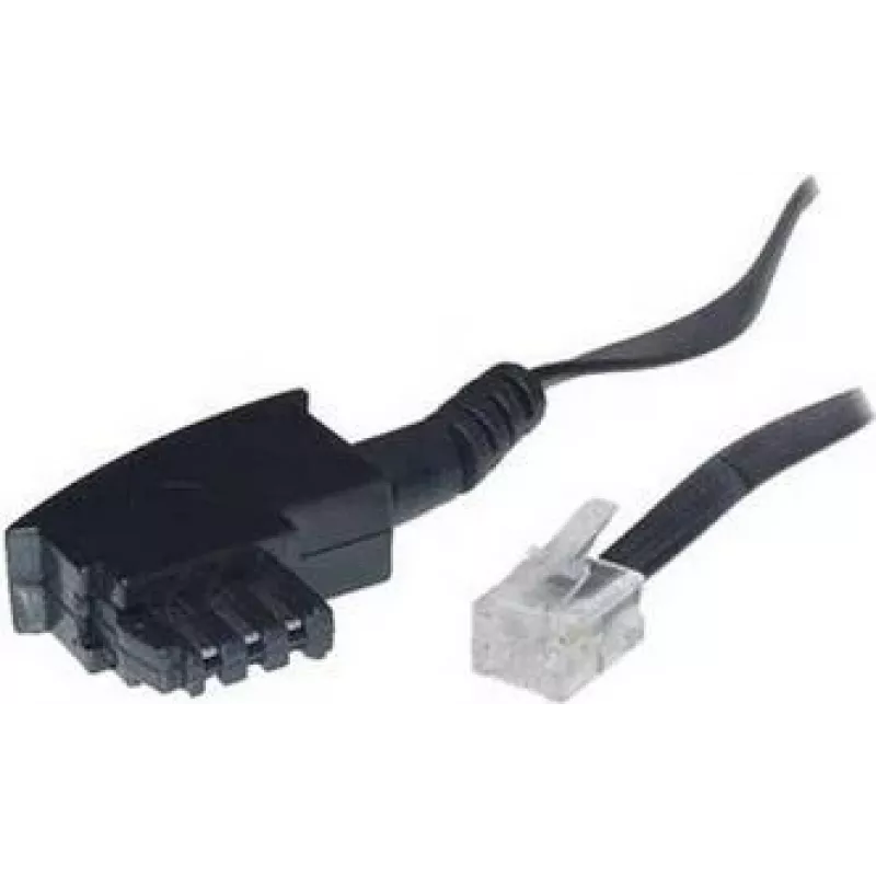 S/CONN 3 m TAE F - RJ11 juodas permatomas kabelis