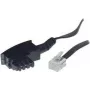 S/CONN 3 m TAE F - RJ11 juodas permatomas kabelis