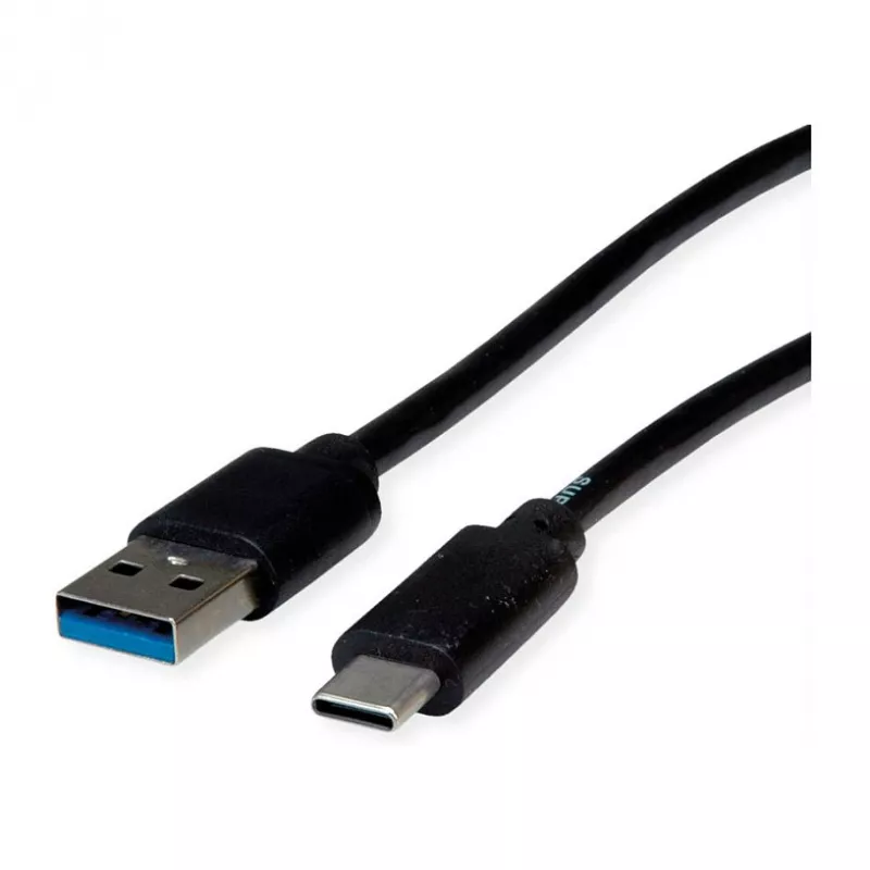 ROLINE RM USB 3.2 Gen 1 laidas, A-C, ST/ST, juodas, 0,5 m