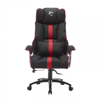 Žaidimų kėdė White Shark LE MANS — ergonomiška, reguliuojamo aukščio, juoda/raudona