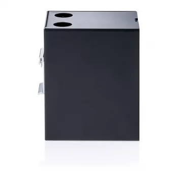 Šviesolaidinis DIN bėgelio skirstytuvas DIGITUS DN-96990 — 6 prievadų SC DX / LC Quad, aliumininis korpusas, juodas, 112×87×136 mm