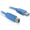USB laidas DeLOCK 82434 1,8 m USB A USB B mėlynas