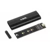 SSD korpusas IBOX HD-07, skirtas 1x M.2 diskui, USB 3.2 Gen 2 (10 Gbit/s), USB-C, juodas