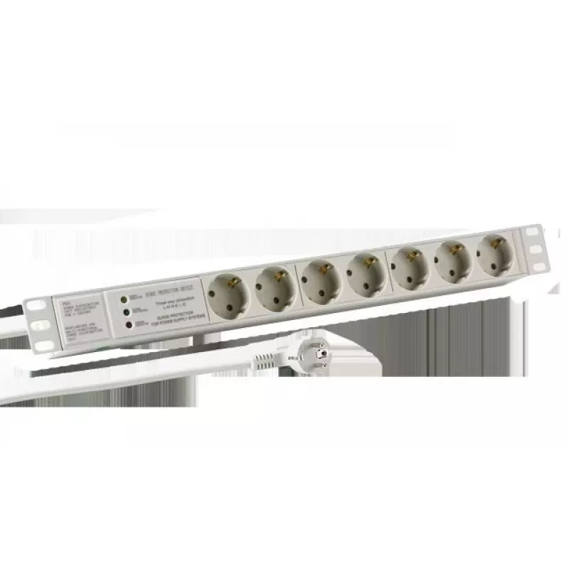 EFB Elektronik EK631DE.3GR maitinimo ilgintuvas 2 m 7 AC lizdų (-ai) Vidaus Šviesiai pilka