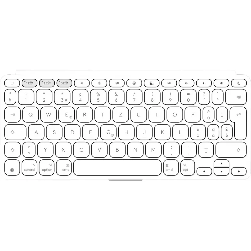 „Logitech KEYS-TO-GO 2“ klaviatūra, belaidė, su integruotu dangteliu, „Bluetooth LE“, vokiškas išdėstymas