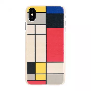 man and wood telefono dėklas, skirtas iPhone XS Max — medinė nugarėlė, baltas rėmelis