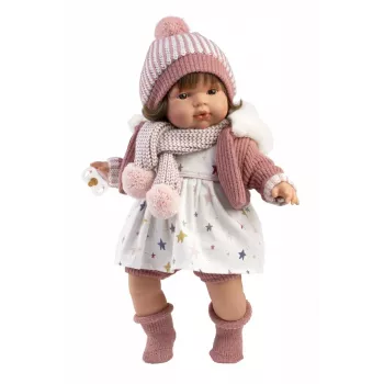 Lėlė Llorens Lola, 38 cm, verkia, tikroviškos savybės, minkštas kūnas