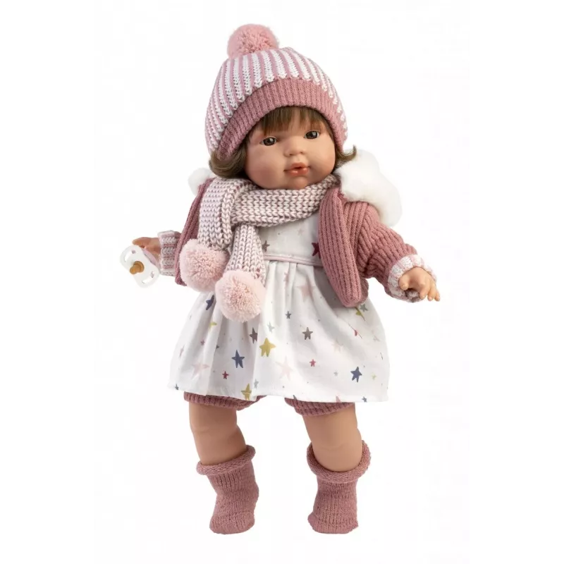 Lėlė Llorens Lola, 38 cm, verkia, tikroviškos savybės, minkštas kūnas