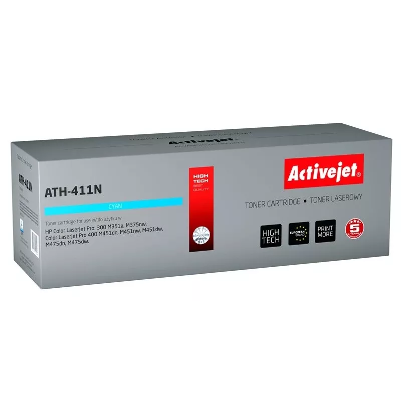 Activejet ATH-411N toneris (pakaitalas HP 305A CE411A; Supreme; 2600 puslapių; žydras)