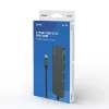 USB šakotuvas SAVIO AK-54 — 4 x USB-A (USB 3.2 Gen 1), USB-C pagrindinis, juodas