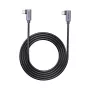 USB-C laidas Unitek C14147ABK01-1M, 1 m, 90° kampuoti jungtys, USB PD 3.0 100W, duomenys 480 Mbps, juoda