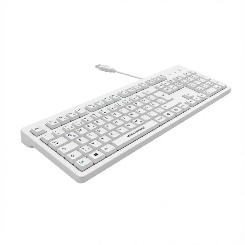 MAN&MACHINE Keyboard ITs Cool white Hygienetastatur, USB, 99 mygtukai, DE (ITSC/DE/W5)