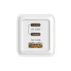 SAVIO LA-07 GaN 65W mains charger, USB, QC4.0+, PD 3.0, Balta