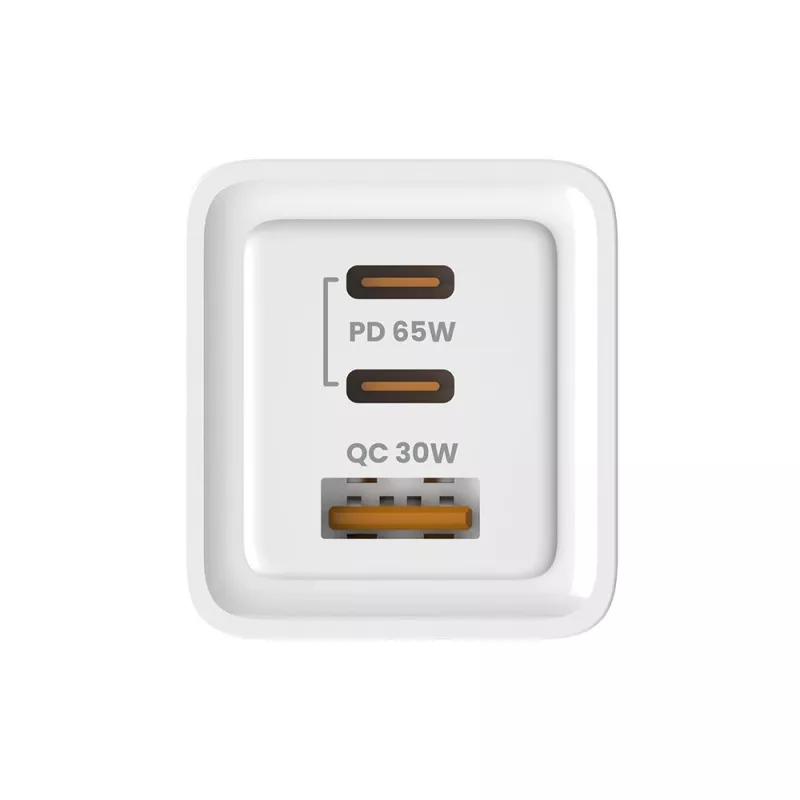SAVIO LA-07 GaN 65W mains charger, USB, QC4.0+, PD 3.0, Balta