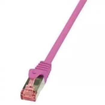 Logilink PrimeLine - Patch-Cable - RJ-45 (M) - RJ-45 (M) - 1 m - SFTP, PiMF - CAT 6 - glatt, Halogen-Free - pink (CQ2039S)