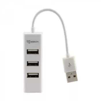 Sbox H-204W USB 4 prievadų šakotuvas Coconut Balta