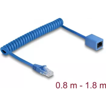 Tinklo kabelis DeLOCK 90366 RJ-45 Cat6 1.8 m Mėlynas