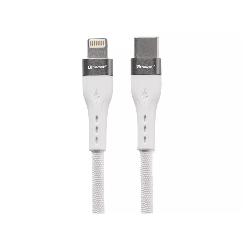 Laidas Type C - Lightning 1m Baltas