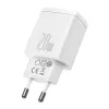 Sieninis įkroviklis Baseus Compact 1x USB-A + 1x USB-C 3A, kompaktiškas kelioninis adapteris