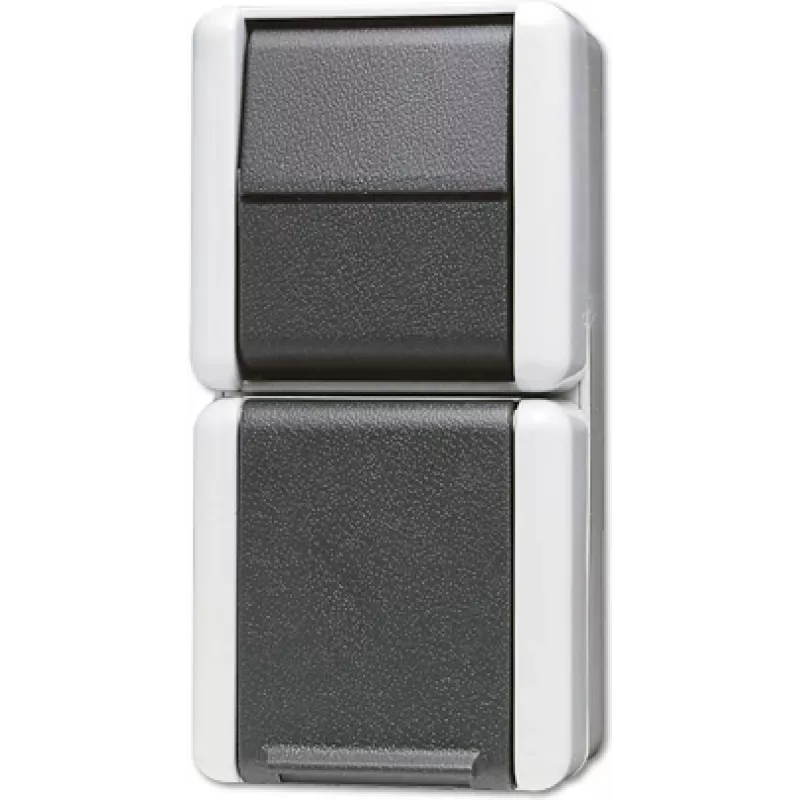 Kištukinis lizdas JUNG 876 W, viengubas, 250 V 16 A, baltas, 75×58×151 mm