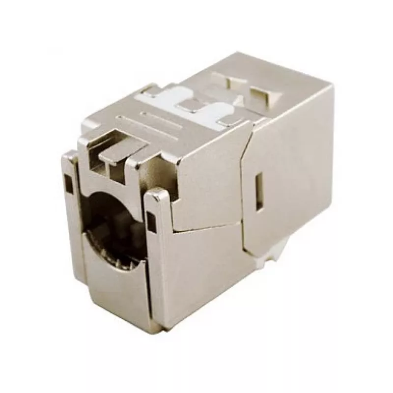 Ekranuotas Cat.6A plonas „Keystone“ lizdas, EQUIP 767223, be įrankių, RJ-45, plokščias, sidabrinis, 8 vnt.