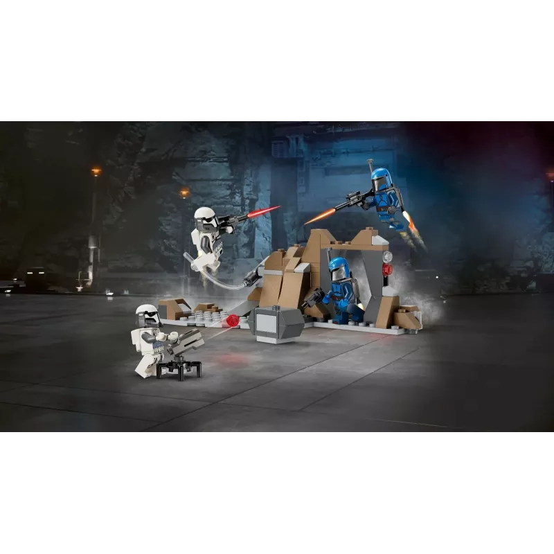Konstruktorius LEGO Star Wars Ambush on Mandalore Battle Pack 75373 — 4 minifigūrėlės, 109 detalės, amžius 6+
