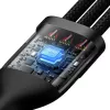 USB laidas Baseus SUP0003351 1,2 m USB A USB C/Micro USB-A/Lightning juodas