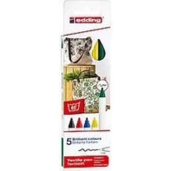 Marker set Edding 4600, 5 pieces, bullet tip, multicolour, box, made in Germany