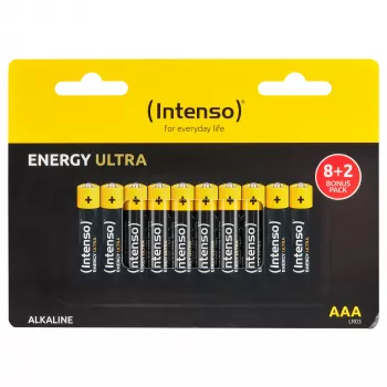 Intenso Batteries Energy Ultra AAA LR03 pakuotė po 10 vnt. susitraukiančioje plėvelėje