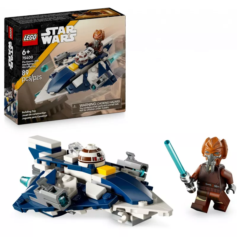 LEGO Microfighter Star Wars Plo Koon'o Jedi naikintuvas 75400 — 89 dalys, 1 minifigūrėlė, amžius 6+