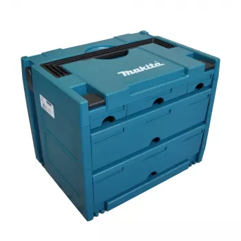 Makita P-84349 MAKSTOR Model 4.5 įrankių dėžė su 5 stalčiais, mėlyna