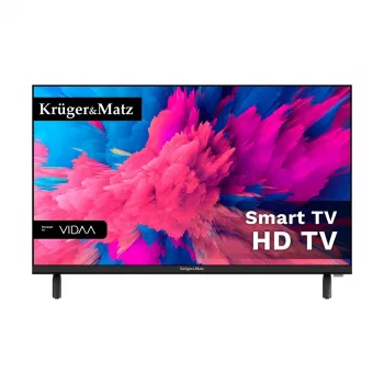 24 colių HD išmanusis televizorius Krüger & Matz KM0224-V3, 1366×768, DLED, Wi‑Fi, 3×HDMI, 2×USB, CI+, 2×3W