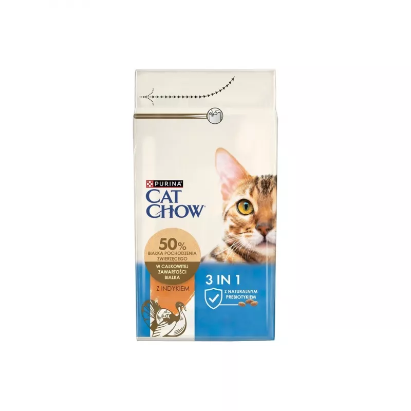 Purina CAT CHOW kačių sausas maistas 1,5 kg Suaugusioms kalakutiena
