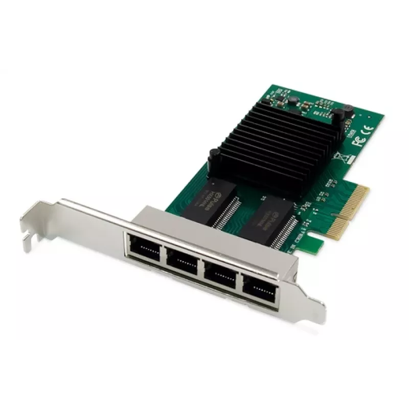 DIGITUS 4 prievadų Gigabit Ethernet tinklo plokštė, RJ45, PCI Express, Intel I350