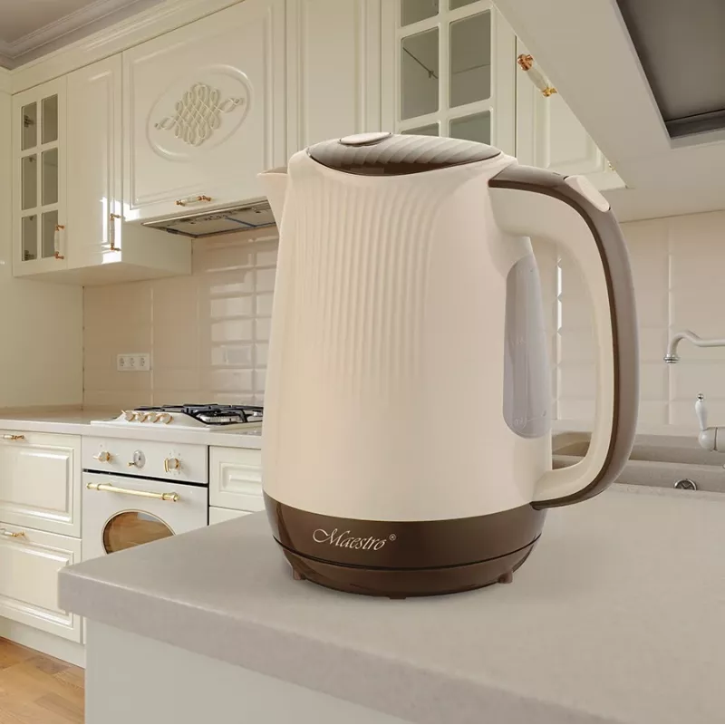 Feel-Maestro MR042 smėlinis elektrinis virdulys 1,7 L Smėlinė, Ruda 2200 W