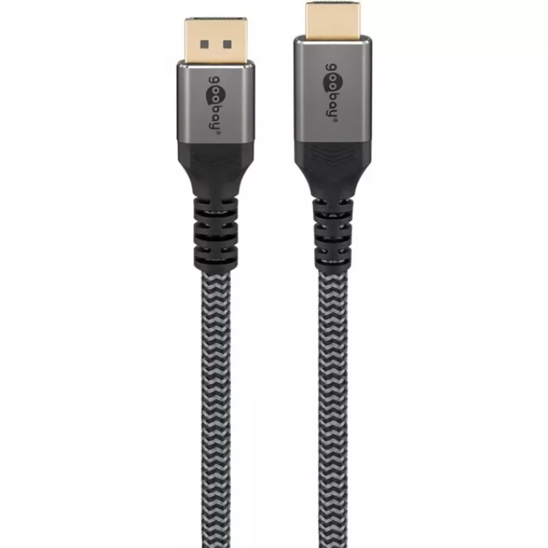 Goobay 65268 Vaizdo kabelio adapteris 1 m DisplayPort HDMI pilkas (65268)