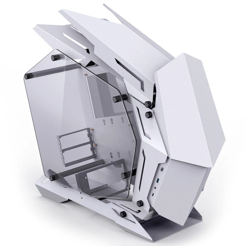 Mini Micro-ATX Tower Jonsbo MOD3 Grūdintas Stiklas Baltas PC korpusas, Mini-ITX/Micro-ATX palaikymas